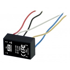 LDD-300HW, DC/DC LED понижающий, вход 9…56В, выход 2…52В/0.3А, КПД до 97%, вход On/Off/DIMM, 31.8x20.3x12.2мм, проводные выводы, -40…85°C, пластик