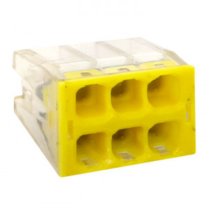 Клемма строительно-монтажная СМК 2273-246 6-проводная 0.5-2.5кв.мм с пастой (уп.50шт) PROxima plc-smk-2273-246