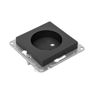 Механизм розетки, 16А, без заземления, без шторок, ч-рный Эпика EKF UP1-SOB-100