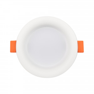 Светильник MS-BLIZZARD-BUILT-R90-6W Warm3000 (WH, 100 deg, 230V) 036579, Встраиваемый светильник даунлайт с интегрированным в корпус драйвером. Мощность 6 Вт, св. поток 490 лм, 81 лм/Вт, тёплый 3000 K, CRI>90, угол 100°, напряжение питания 230 В. Белый круглый корпус из алюминия, степень защиты IP20. Размер: диаметр 90 мм, выс