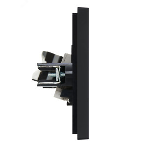 FORTE&PIANO Розетка двойная RJ11+RJ45 кат.5E FP135 черный IEK FP-KT20-O-1-K02