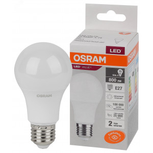 Лампа светодиодная LED Value LVCLA75 10SW/840 10Вт грушевидная матовая E27 230В 10х1 RU OSRAM 4058075578852