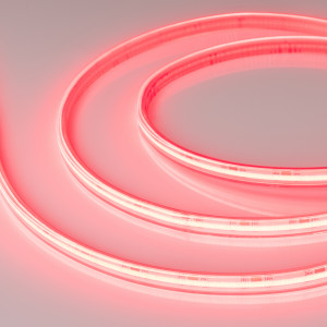 COB-5000PS-CSP-544-24V RED, Поставка под заказ от 200м. Герметичная IP67 (экструзия) лента COB сплошной засветки без видимых светодиодов. Светодиоды CSP 544 шт/м. Цвет свечения КРАСНЫЙ, угол 140°. Мощность 11.5 Вт/м, питание  24 В. Размеры 5000х10х4,8 мм. Мин. отрезок 29,41 мм. Паке