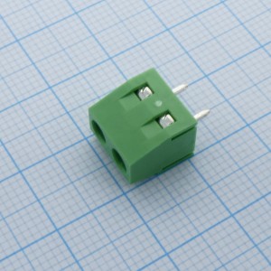 DG127-5.08-02P-14-00A(H), Винтовой клеммный блок c рельефной обоймой, 2 контакта. Серия DG127-5.08