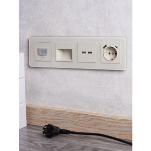 Розетка BRITE USB A+A 3.1А РЮ10-1-БрКр беж. BR-U21-D31-K10