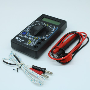 DT-838, Мультиметр цифровой. Тест диодов, транзисторов, измерение тока, напряжения, сопротивления и других параметров.