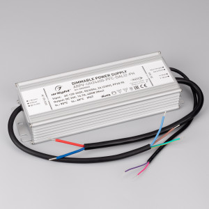 Блок питания ARPV-UH24400-PFC-DALI2-PH (24V, 16.7A, 400W) 025655(2), Диммируемый источник напряжения по протоколу DALI2.0 с гальванической развязкой для светодиодных изделий. Входное напряжение 120-240 VAC. Выходные параметры: 24 В, 16.7 А, 400 Вт. Встроенный PFC >0.95. Герметичный алюминиевый корпус IP 67.