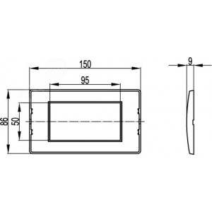 Рамка 2-м 4мод. Brava (для TOR и TBN) бел. RAL9016 75011W