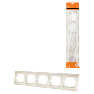 Рамка 5-ти постовая горизонтальная перламутр "Лама" SQ1815-0837