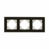 Рамка 3-местн. Ugra стекло черн. С1130-031