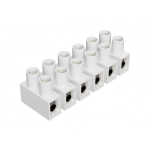 Клеммная колодка 16E / 6, Клеммные колодки, Тип 16 E, 6 полюсов, делимые, без защиты провода, номинальное сечение провода: 10 мм кв., номинальные характеристики: 500 V; 41 A; серия Appliance