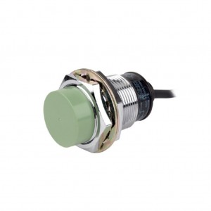 PR30-15DP, Индуктивный трёхпроводный датчик в стандартным корпусе 58мм с индикатором и кабелем 2м,  15 мм, M30, PNP, NO