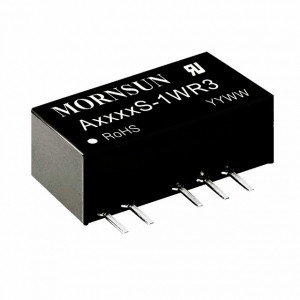 A0524S-1WR3, Преобразователь DC/DC 1 Вт, вход 5 VDC, c 2 выходами, SIP на плату