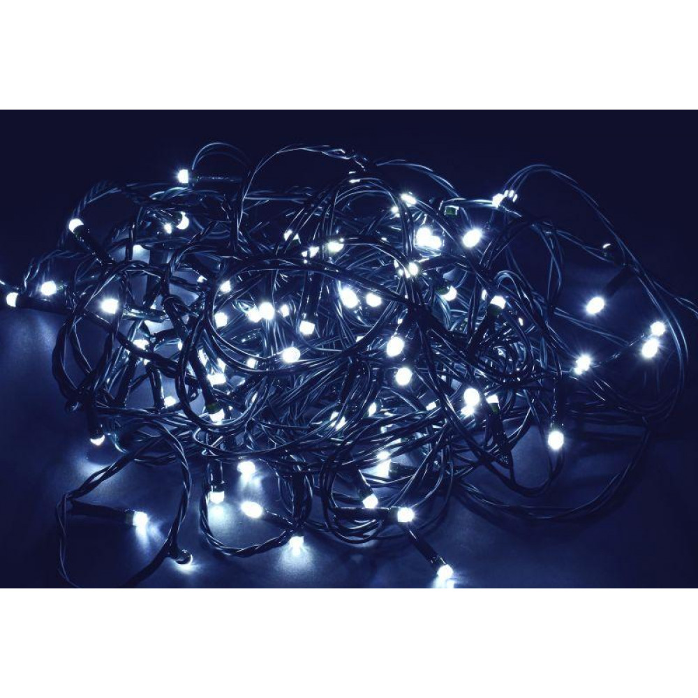 Изображение товара Гирлянда светодиодная 10м 100LED белый IP20 с контроллером
