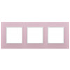 14-5103-30 Рамка на 3 поста, стекло, Elegance, розовый+бел (5/25/900) Б0034520