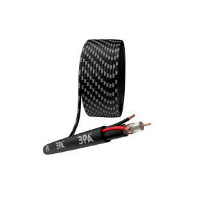 Кабель для аналогового видеонаблюдения K-0.75-PE КВК-П-2+2х0.75кв.мм 200м черн. Б0052735