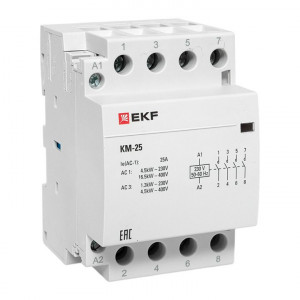 Контактор модульный КМ 25А 4NО (3 мод.) km-3-25-40