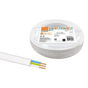 Провод ПУСП 3х2,5 (20м), белый Народный SQ0126-0023