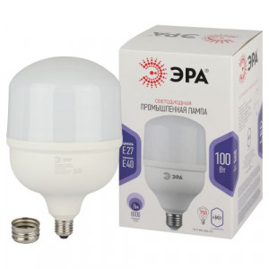 Лампа светодиодная высокомощная STD LED POWER T160-100W-6500-E27/E40 100Вт T160 колокол 6500К нейтр. бел. E27/E40 (переходник в компл.) 8000лм Б0032090