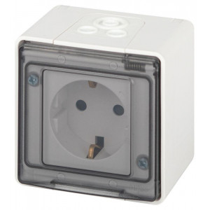 Розетка Эксперт 11-2502-01 2P+E IP55 шторки 16А-250В ОУ бел. Эра Б0063280
