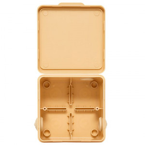 Коробка распределительная КМР-030-014 с крышкой (100х100х55), 8 мембранных вводов светлое дерево IP54 PROxima plc-kmr-030-014-s