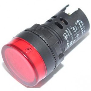 FL1P-22NA-1-R24V, Светодиодные панельные индикаторы LED RED 22MM NUT 24VAC/DC