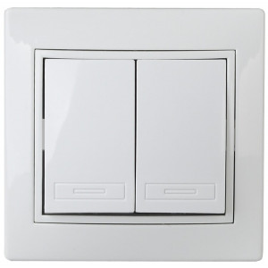 Выключатель 2-кл. СП Plano 10А IP20 1-104-01 250В бел. Б0053758