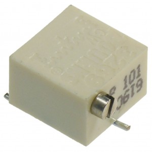 3269P-1-101LF, Потенциометр многооборотный керметный 100Ом 0.25Вт SMD