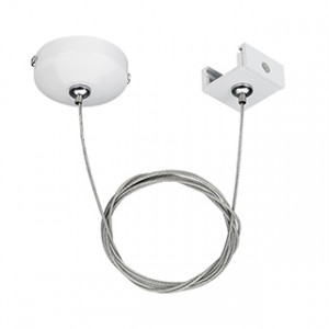 Подвес LGD-4TR-HANG-1-WH (C) 024262, Тросовый подвес с металлической чашкой O50x19мм для трехфазных треков. Длина троса 2 м. Цвет белый. Выдерживает вес максимум 6 кг. При использовании с треками и аксессуарами другой серии возможно отличие по цвету.