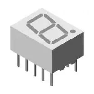 TDSR1050, 1 разрядный индикатор 10мм/красный/640нм/0,28-3,6мкд @1mA/ОА