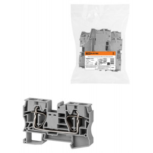 Зажим клеммный безвинтовой (ЗКБ) 16мм2 100А серый SQ0822-0141