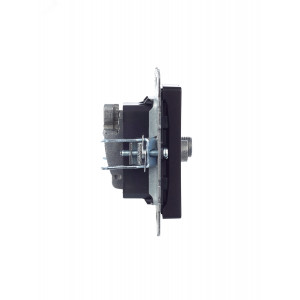 BRITE Розетка двойная TV+SAT РТВ/РСп12-БрЧ черный BR-AF20-O-K02