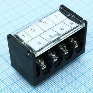 DG24-1-B-08P-13-00A(H), Барьерный клеммный блок 8 контактов. Серия DG24-1