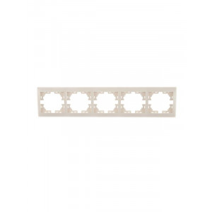 Рамка 5-м Mira горизонт. крем. 701-0300-150
