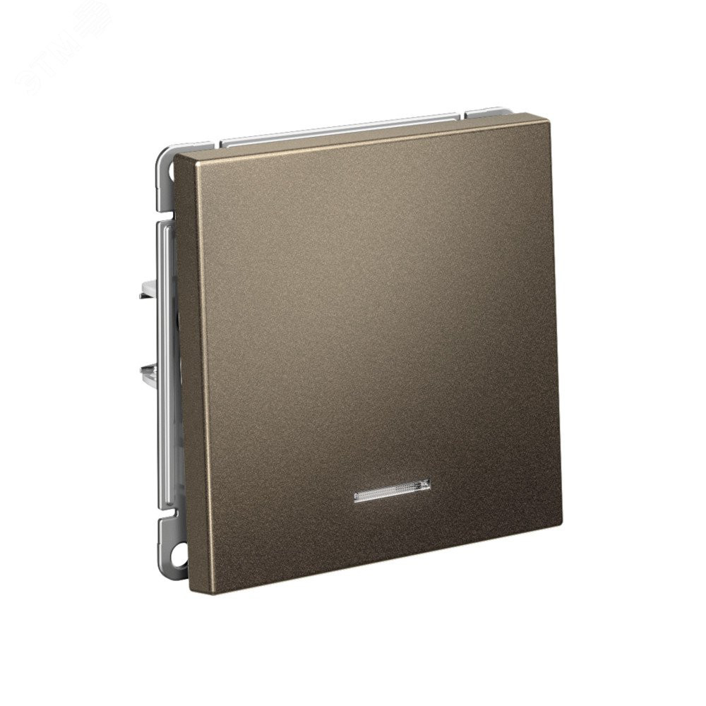 Изображение товара Выключатель 1-кл. ArtGallery 10AX с подсветкой мокко