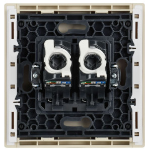 FORTE&PIANO Розетка компьютерная двойная RJ45 кат.5E FP433 ваниль IEK FP-K20-1-K10