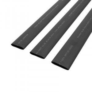 Трубка термоусадочная СТТК (3:1) 24/8 черная, двустенная клеевая термоусаживаемая трубка в метровой нарезке