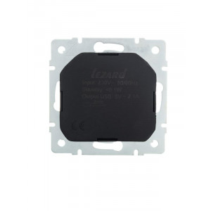 Розетка 1-м СП Vesna с заземл. с заряд. устройством USB механизм бел. 742-0288-181