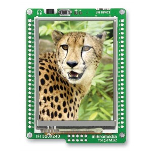 MIKROE-1102, Отладочная плата на основе STM32F407VGT6 с TFT Touch Screen  дисплеем 320 х 240 px