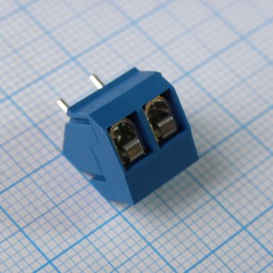 DG301S-5.0-02P-12-00A(H), Винтовой клеммный блок с защитой провода, 2 контакта. Серия DG301S-5.0