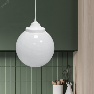 Cветильник потолочный НСБ 01-60-251 садово-парковый шар опал подвес шнур D250mm Е27 Б0048086