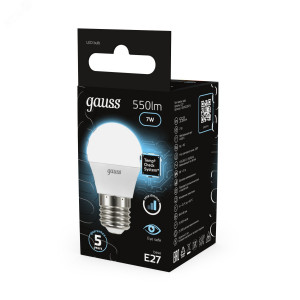 Лампа LED Globe E27 7W 4100K step dimmable 1/10/100 105102207-S