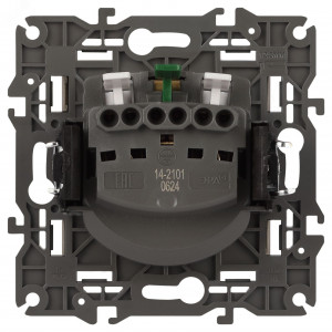 14-2101-04 Розетка 2P+E Schuko, 16A-250В, IP20, Elegance, шампань (10/100/2800) Б0034268