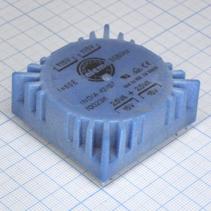 70023K, Тороидальный трансформатор 5ВА 2x115В 2x15В 167мА, для печатного монтажа