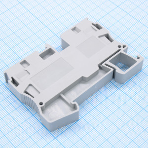 GW10-2-GY, Проходная клемма, тип фиксации провода: пружинный, номинальное сечение: 10 мм кв., 57A, 800V, ширина: 10 мм, цвет: серый, тип монтажа: DIN35