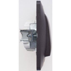 Выключатель 2-кл. СП Glossa 10А IP20 (сх. 5) 10AX в сборе шоколад. SE GSL000852