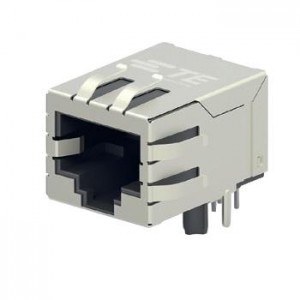 5-2301995-2, Модульные соединители / соединители Ethernet RJ45 JACK INT.MAG. 10/100 1X1 VERT.