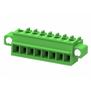 Розеточный разъем на кабель MC-RA3.81H12C-K-0001, Розеточный разъем, прямой, на кабель, шаг: 3.81 мм, 12 полюсов, фиксация провода винтовая, исполнение: с монтажными фланцами, 160V, 8A, цвет: зеленый