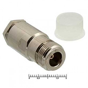 N-S213F, Разъем высокочастотный, гнездо N пайка на кабель RG213