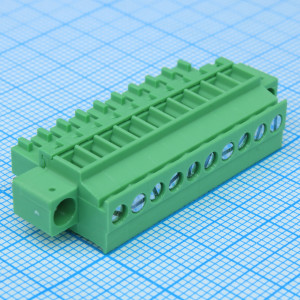 15EDGKAM-3.5-10P-14-100A(H), Разъемный клеммный блок. Серия 15EDGKАM-3.5, 10 контактов